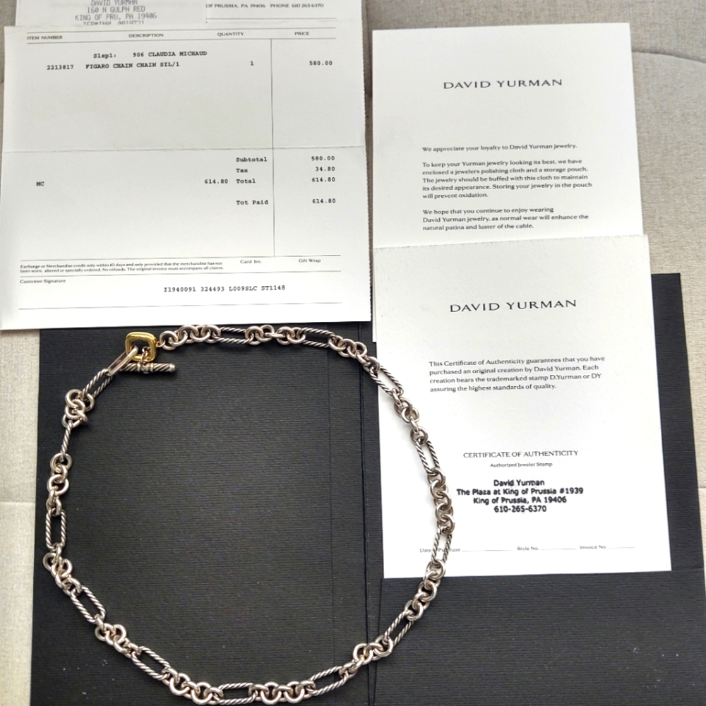 David Yurman Two - Tone Figaro Necklace